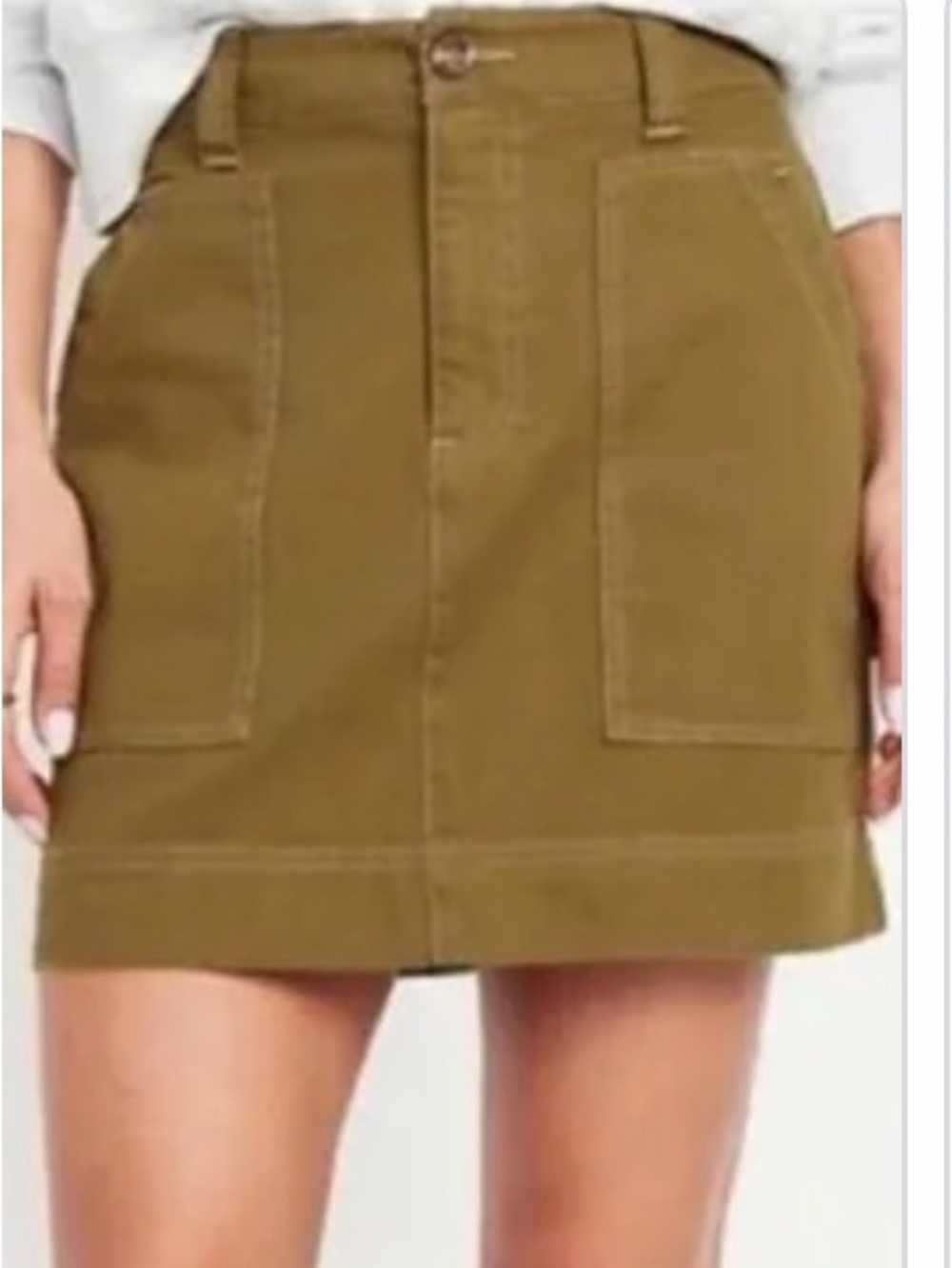 Old Navy Olive Utility Pocket Mini Skirt